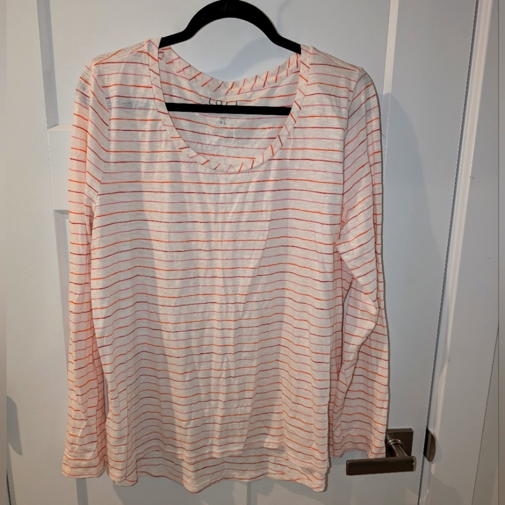 Loft long sleeve striped shirt, XL
